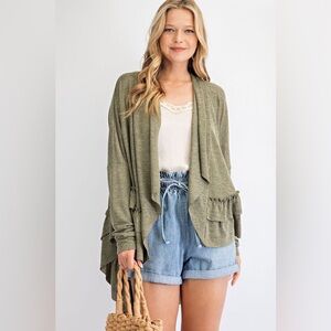 EASEL NWT Sage Heather Hacci Knit Women's Sweater Size M